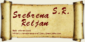 Srebrena Reljan vizit kartica